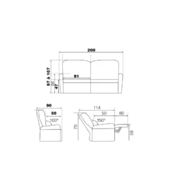CANAPE COSMES 3 PLACES 1 MOTEUR + TETIERE ELECTRIQUE UP Et DOWN C36 -Grosfillex Magasin canape cosmos 3 places 1 moteur tetiere electrique c36 5