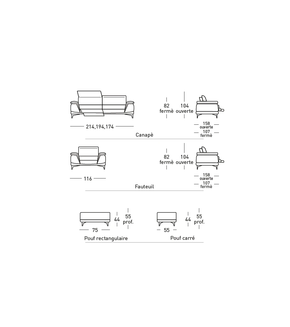 Canapé Large Fixe MARRIOT SATIS S4 3 Canapé Large Fixe MARRIOT SATIS S4 – Image 3