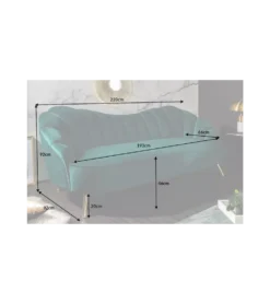 Canapé 3 Places Arielle Turquoise I5 -Grosfillex Magasin canape trois places turquoise arielle 6