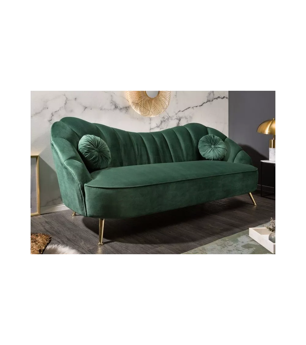 Canapé 3 Places Arielle Vert Bouteille I5 2 Canapé 3 Places Arielle Vert Bouteille I5 – Image 2