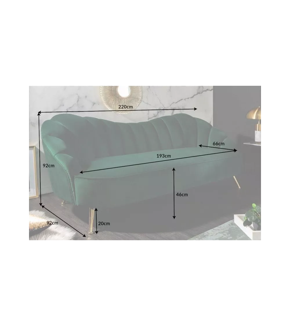 Canapé 3 Places Arielle Vert Bouteille I5 7 Canapé 3 Places Arielle Vert Bouteille I5 – Image 7