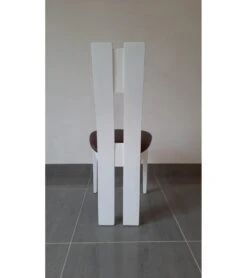 Chaise Contemporaine Ella Blanche Assise Marron -Grosfillex Magasin chaise contemporaine ella blanche assise marron 2