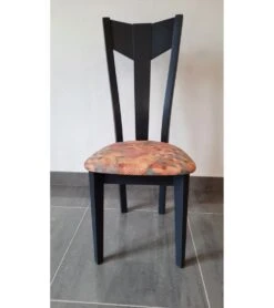 Chaise Lisa Bois Gris Assise Multicolore C3