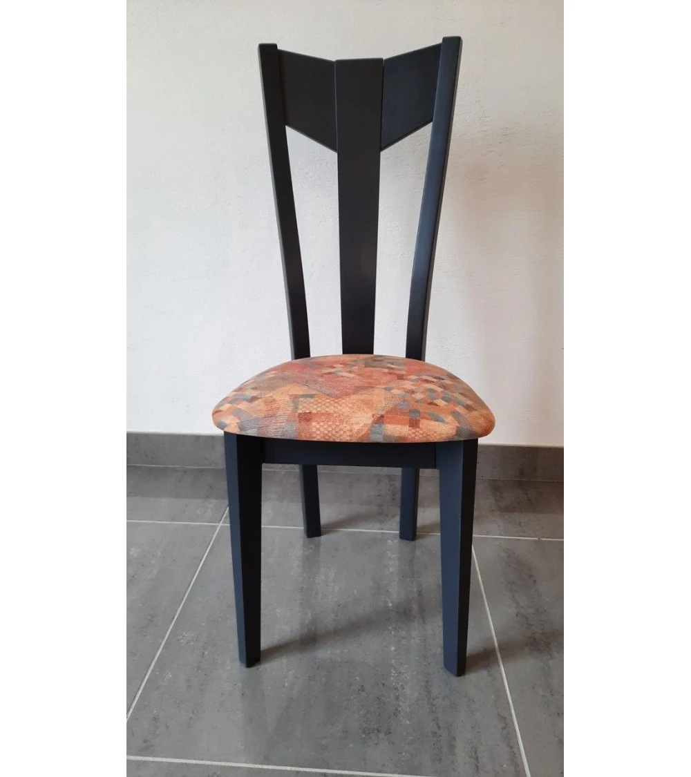 Chaise Lisa Bois Gris Assise Multicolore C3 1 Chaise Lisa Bois Gris Assise Multicolore C3