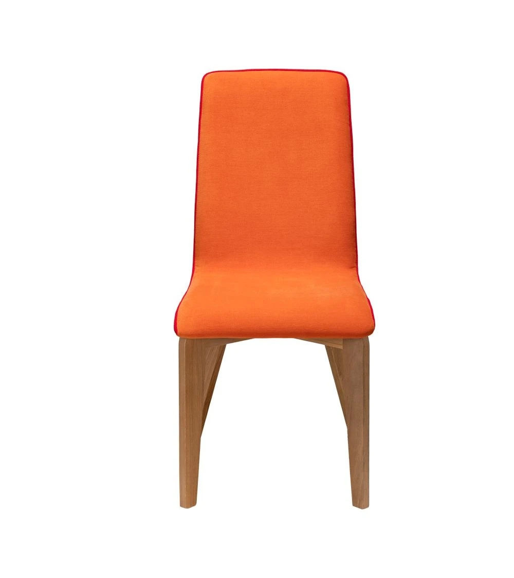 Chaise YAM Passepoil Piétement Chêne Rectangulaire L8 2 Chaise YAM Passepoil Piétement Chêne Rectangulaire L8 – Image 2