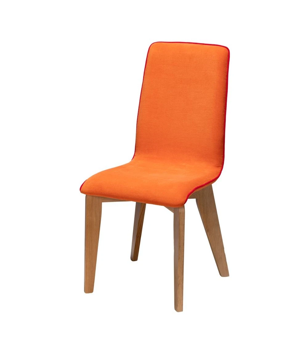 Chaise YAM Passepoil Piétement Chêne Rectangulaire L8 1 Chaise YAM Passepoil Piétement Chêne Rectangulaire L8