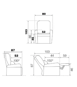 FAUTEUIL SYMBA 1 MOTEUR TETIERE CREMAILLERE C36 -Grosfillex Magasin fauteuil 1 2
