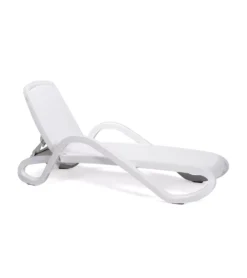 Lots De 6 Bains De Soleil Alfa Nardi Garden Blanc Tissu Blanc N3 -Grosfillex Magasin lot 6 bains de soleil alfa nardi garden blanc tissu blanc 3