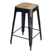 Lot De 2 Tabourets De Bar Avec Assise En Bois Asha A16