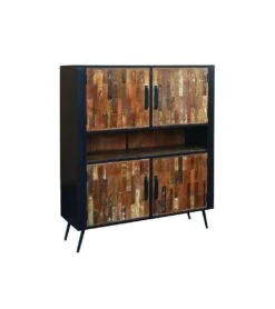 Meuble De Rangement Industriel 4 Portes Sohan A16