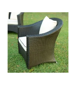 Salon De Jardin En Wicker Tressé Bologna Regarden R3 -Grosfillex Magasin salon de jardin bologna 2