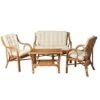 Salon En Rotin 4 Pièces Avec Coussins Sapulut A16