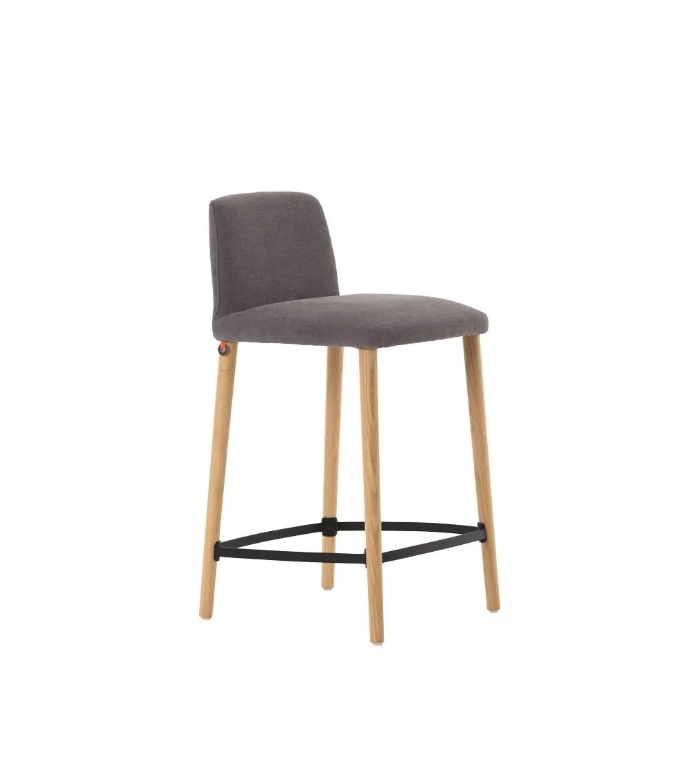 Tabouret Avec Pied En Bois ROB H65 PB -A Tissu Lyon CL3 Mobitec M21 3 Tabouret Avec Pied En Bois ROB H65 PB -A Tissu Lyon CL3 Mobitec M21 – Image 3