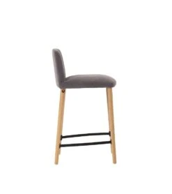 Tabouret Avec Pied En Bois ROB H65 PB -A Tissu Lyon CL3 Mobitec M21