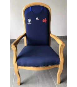 FAUTEUIL VOLTAIRE MAILLOT DE RUGBY EQUIPE DE FRANCE C3